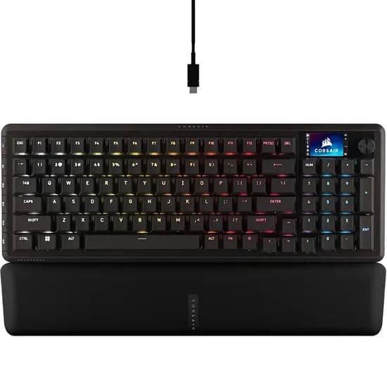Teclado Gamer Mecânico Corsair Vanguard 96 8K 96% RGB USB Switch MLX Plasma - Preto (Inglês) (CH-91E901E-Na)