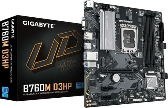 Placa Mãe Gigabyte B760M D3HP LGA1700/ 4XDDR5/ PCI-e/ M.2/ HDMI/ DP