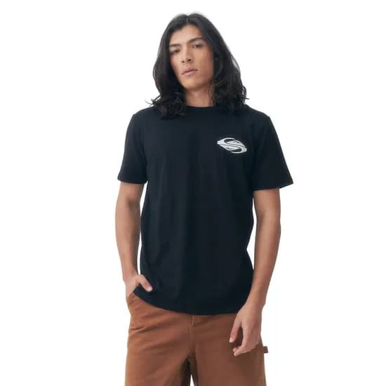 Remera Quiksilver Moda Global Heart Negro