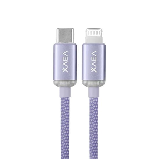 Cabo Xaea Athenea MODX-098 - USB-C/Lightning - 1 Metro - Nylon - Lilas
