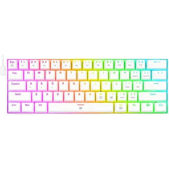 Teclado Gamer Redragon Dragonborn K630W RGB USB - Branco (Inglês)