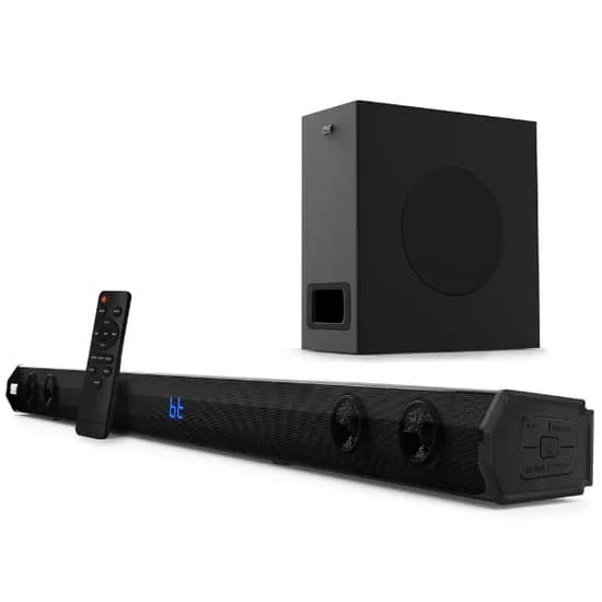 Soundbar Pyle Convertible PSBV28HB 120 Watts RMS com Bluetooth/ HDMI(Arc)/ Optico/ Aux/ USB/ Subwoofer Wireless/ LED/ Bivolt