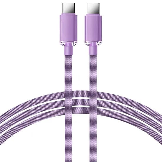 Cabo Xaea Athenea MODX-097 - USB-C/USB-C - 1 Metro - Tpe de Dupla Injeção - Lilás