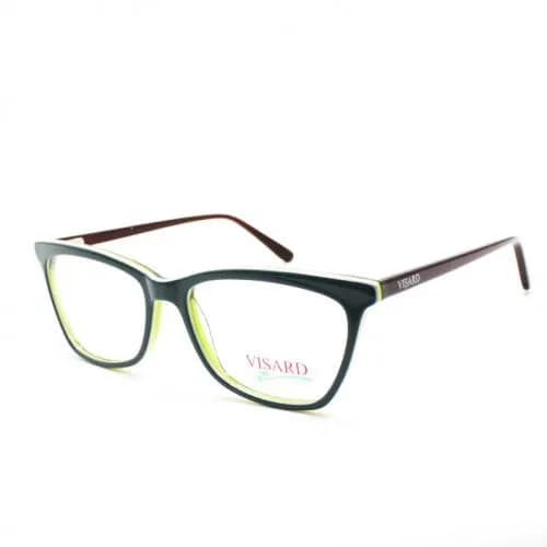 Óculos de Grau Feminino Visard CO5865 54-17-140 Col.07 - Verde/Vermelho $