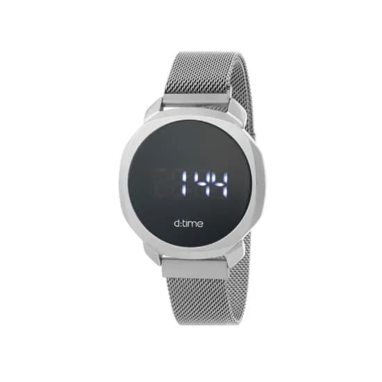 Relógio Digital Daniel Klein D:Time DK.1.12387-1 com Pulseira Estilo Milanês - Prata