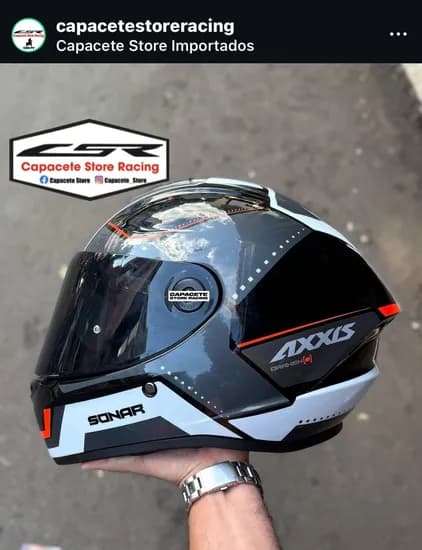 Axxis Casco Sonar B15 Red Gray Black