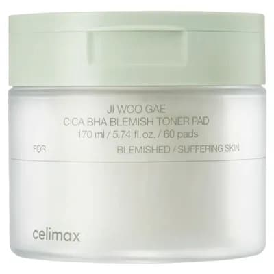Celimax Jiwoogae Cica Bha Blemish Toner Pad 170ML