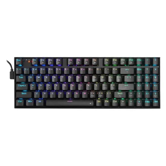 Teclado Gamer Redragon K735 RGB Ghostblade Inglês Sem Fio Inglês - Preto