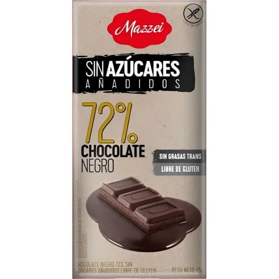 Barra de Chocolate Mazzei 72% Cacau - 75G