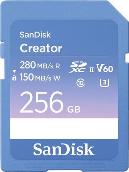 Memória SD Sandisk Creator Series Uhs-II SDSDXEP-256G-Gncis 280-150 MB/s - 256GB