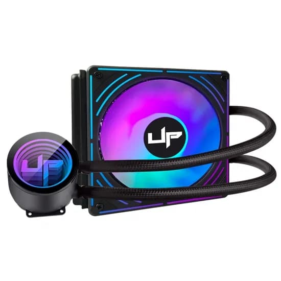 Water Cooler Cpu Up Gamer Rainbow Liquid Argb, 120MM, UP-RB-TR120, Intel 115X/ 1200/ 1366/ 1700/ 2011(V3), AMD AM2+/ AM3+/ AM4/ AM5/ FM2+/ FM1, Preto