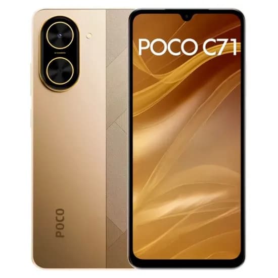 Celular Xiaomi Poco C71 64GB / 3GB Ram / Dual Sim / Tela 6.88" / 32MP - Dourado (Global)