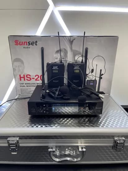 Microfone Sunset HS-20 c/2 Cabeca/Lapela c/Case