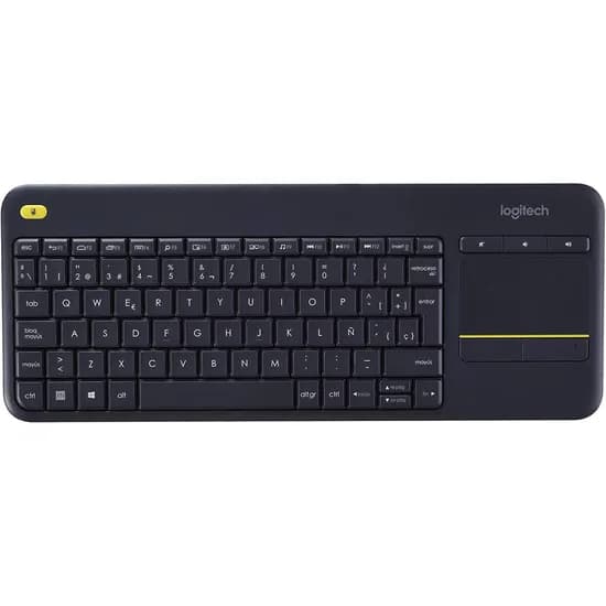 Teclado Logitech K400 Plus - Sem Fio - Espanhol - com Mouse Touch - Preto