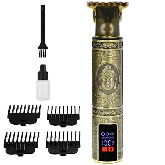 Máquina de Cortar Cabelo More Fitness MF-017 Recarregável - Dourado