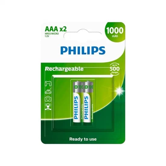 Pilha AAA Recarregavel Philips R03B2RTU10/97 2U *G