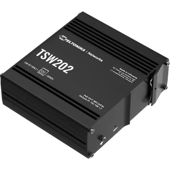 Roteador Industrial Teltonika TSW202 Gigabit/2SFP/Poe+ - Preto