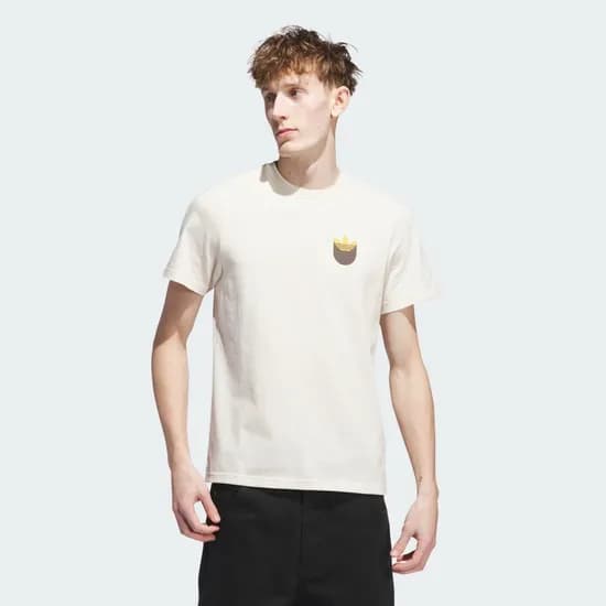 Remera Adidas Skateboarding Pinwheel Trifolio Beig