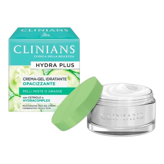 Creme Hidratante Facial Clinians Hydra Plus Opacizzante - com Cetriolo e Hydracomplex - 50ML
