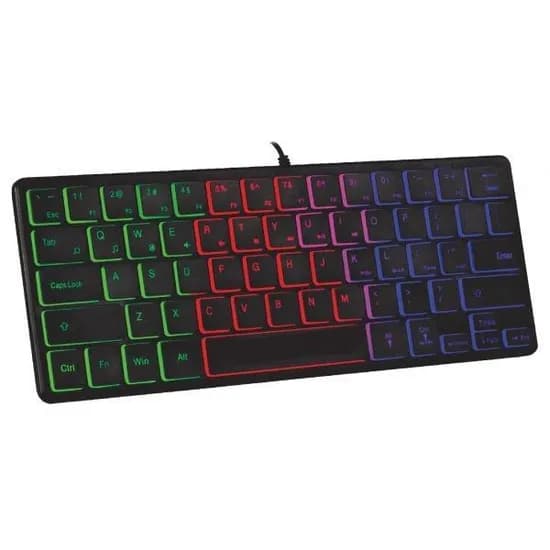 Teclado Mini Sate AK-872 Rainbow USB Espanhol