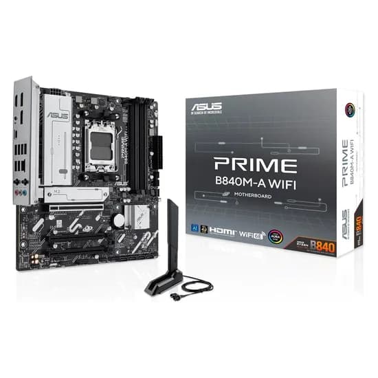 Placa Mãe Asus Prime B840M-A Wifi 4XDDR5 Socket AM5 Chipset AMD B840 Micro ATX