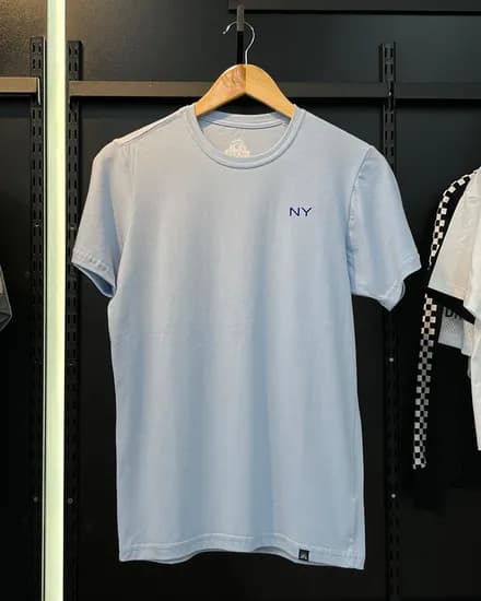Remera NY Azul Aqua Mare Clara M-C