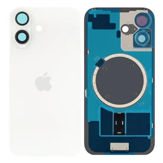 Tapa Trasera iPhone 16 Blanca Con Lente