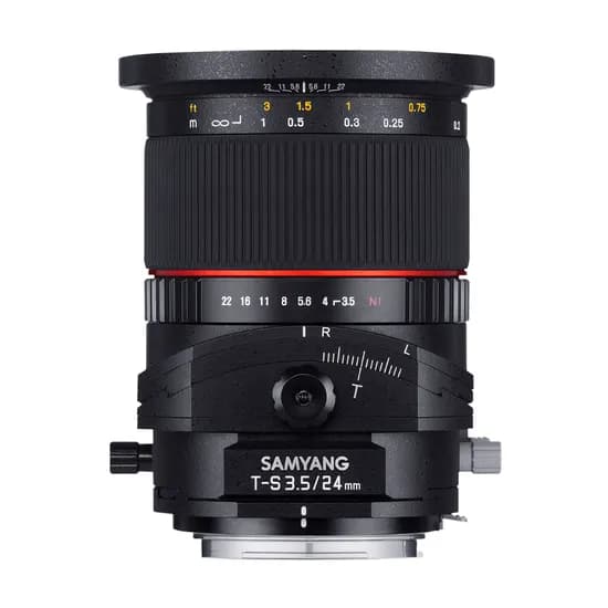 Lente Samyang Sony MF DSLR 24MM F/3.5 e Tilt Shift