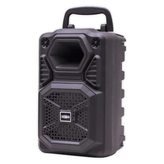 Speaker / Caixa de Som Portatil Soonbox S19 / 4" / com Bluetooth 5.0 / FM Radio / TF Card / Aux / USB / 5W / USB Recarregavel - Preto