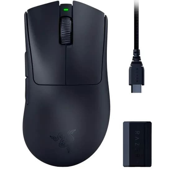 Mouse s/fio Razer Deathadder V3 Pro + Hyperpolling Wireless Dongle - RZ01-04630300-R3WL