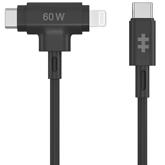 Cabo USB-C para Lightning Hyperjuice HJ4010BKGL 60 W - Preto 1,5 Metros