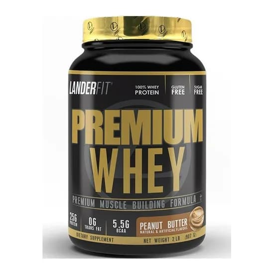 Landerfit Premium Whey Protein 2LBS Peanut Butter