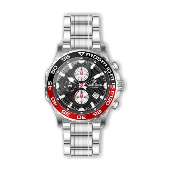 Relógio Analógico Masculino Daniel Klein Exclusive DK.1.12472-1 - Prata e Preto