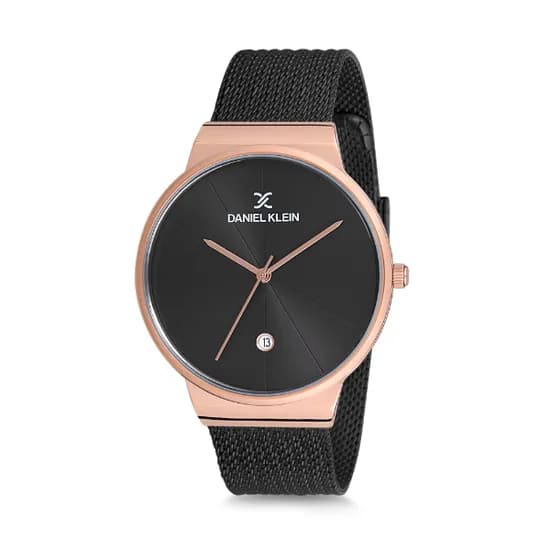 Relógio Analógico Masculino Daniel Klein Premium DK12223-4 - Preto e Rosa Ouro