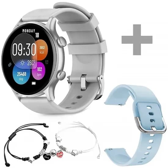 Relógio G-Tide R5 Lite com Bluetooth - Cinza + Pulseira