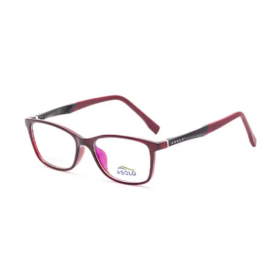 Armação para Óculos de Grau Asolo 1704 C2 Tam. 50-18-143MM - Vermelho/Preto