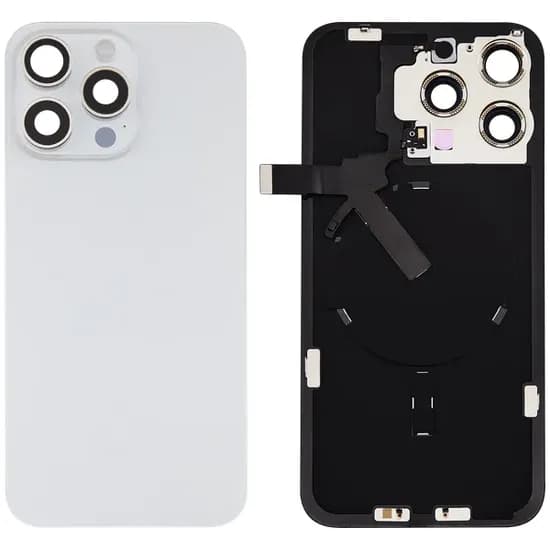 Tapa Trasera iPhone 15 Pro Blanco c/Flex NFC