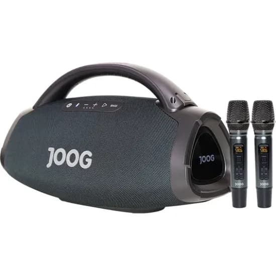 Speaker / Caixa de Som Portatil Joog JOF-01 / 200W / IP67 / TWS / com 2 Microfones e Controle Remoto / Bluetooth - Preto