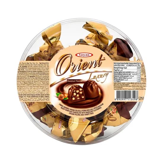 Bombones Tayas Orient PVC Sabor Avellana - 250G