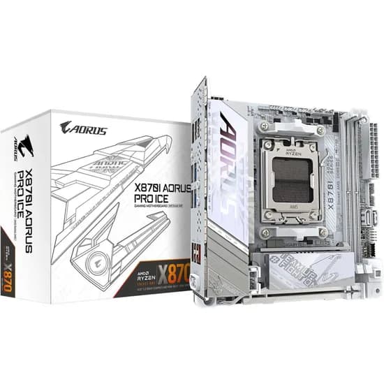 Placa Mãe Gigabyte X870I Aorus Pro Ice AM5 DDR5 Mini Itx
