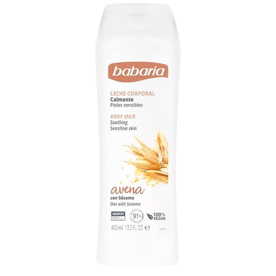 Cosmet.Babaria Creme Corporal Calmante p/Pieles Sensibles c/Avena 400ML