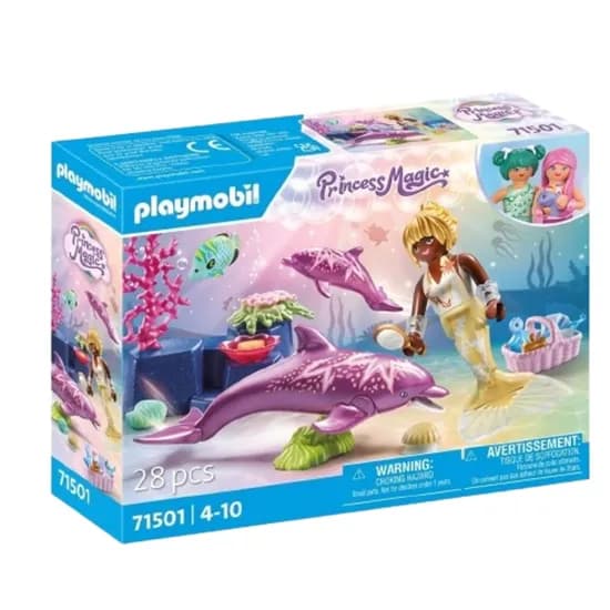 Brinquedo Playmobil Sereia com Golfinhos