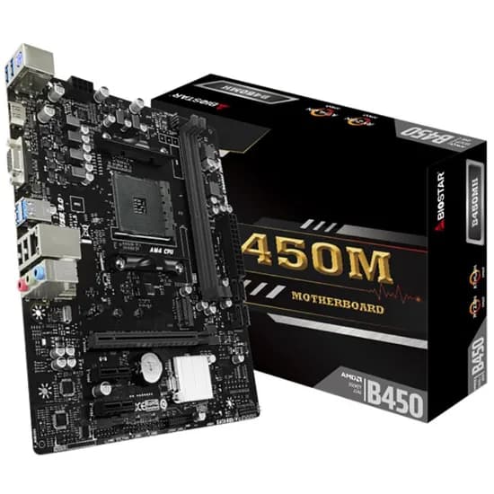 Placa Mãe AMD AM4 Biostar B450MHP Micro ATX DDR4
