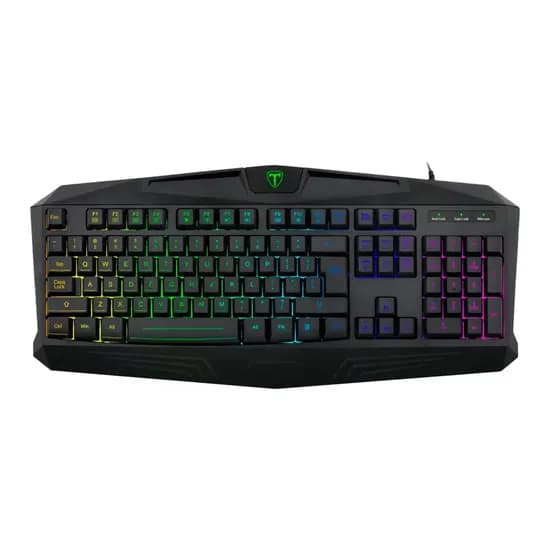 Teclado Gamer T-Dagger Tanker RGB US com Fio - Preto T-TGK202