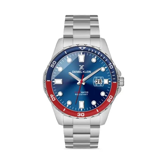 Relógio Analógico Masculino Daniel Klein Premium DK.1.12572-3 - Prata/Azul