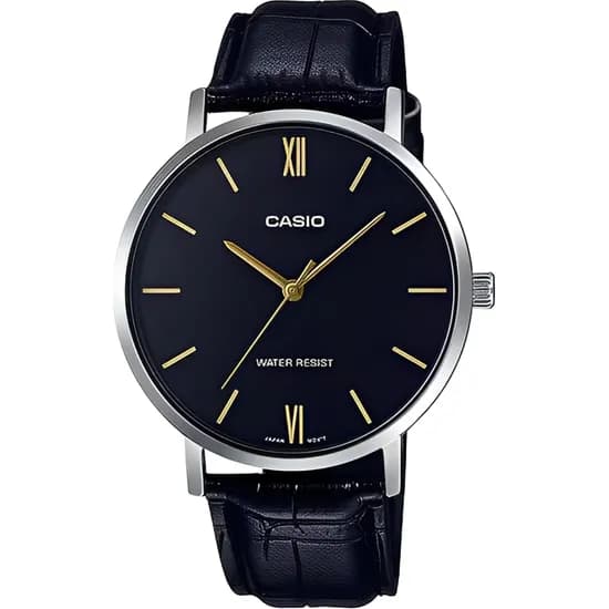 Relógio Casio MTP-VT01L-1BUDF Analógico Masculino - Preto/Prata