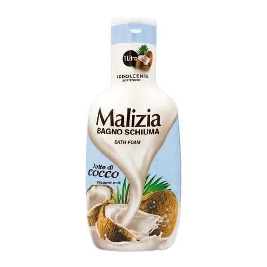 Sabonete Liquido Malizia Bagno Schiuma Leite de Coco 1L