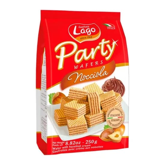 Biscoito Wafer Gastone Lago Party Avelã 250G