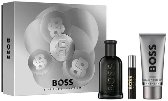 Kit Perfume Hugo Boss Bottled Parfum 100ML+10ML+Shower Gel 100ML - Masculino