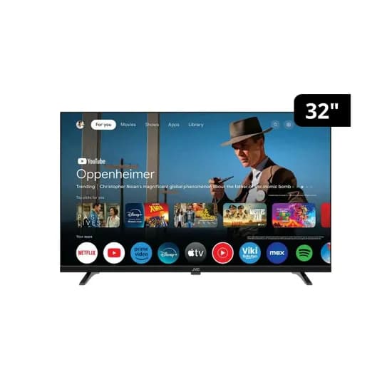 TV JVC 32" LED Smart 32KM148 HD com Wi-Fi Google
